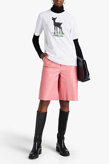 MARKUS LUPFER Alex embroidered printed organic cotton-jersey T-shirt