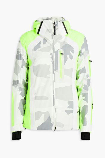 BOGNER Logo-appliquéd camouflage-print hooded ski jacket
