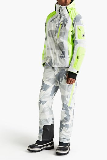 BOGNER Logo-appliquéd camouflage-print hooded ski jacket