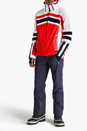 BOGNER Color-block hooded ski jacket
