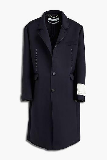 OFF-WHITE™ Appliquéd wool-twill coat
