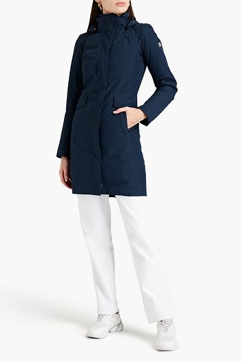 THE NORTH FACE 刺繍入り シェル加工生地 フード付きダウンコート