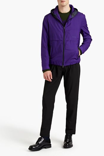 ETRO Printed seersucker hooded jacket