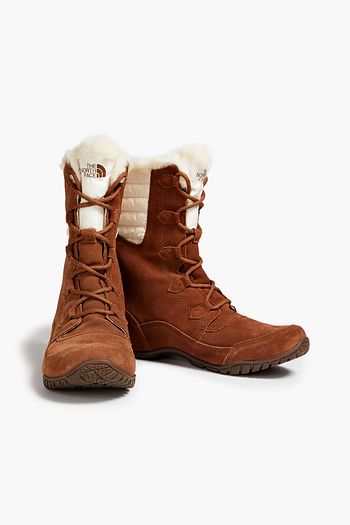 THE NORTH FACE Shell-paneled suede snow boots