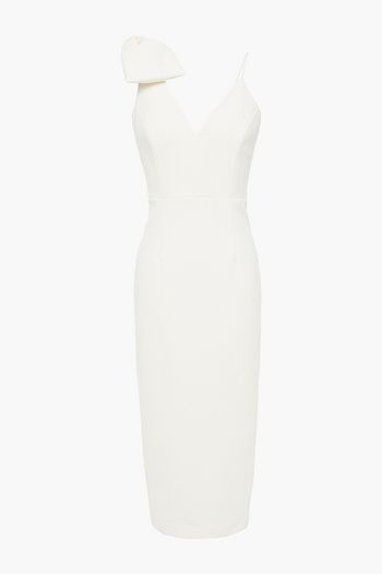 REBECCA VALLANCE Mondrian bow-embellished cloqué midi dress