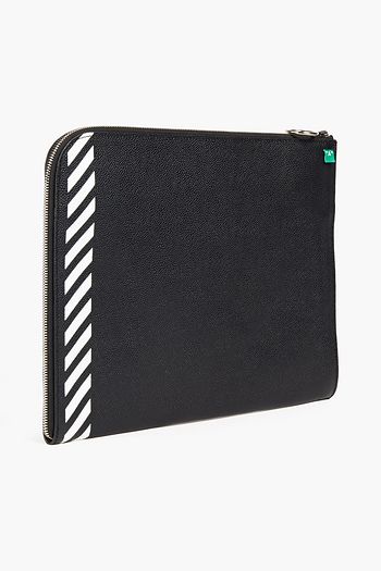 OFF-WHITE™ Printed textured-leather document case
