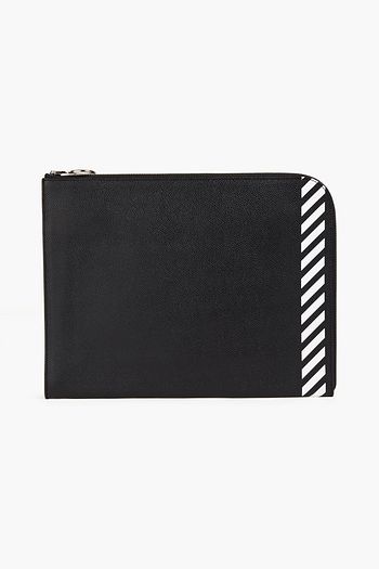 OFF-WHITE™ Printed textured-leather document case