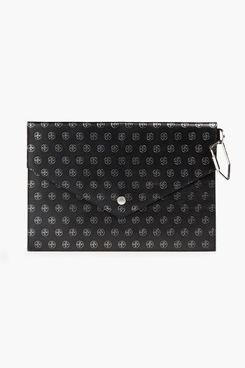 OFF-WHITE™ Embossed logo-print faux leather document case