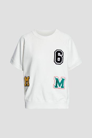 MM6 MAISON MARGIELA Appliquéd French cotton-terry top