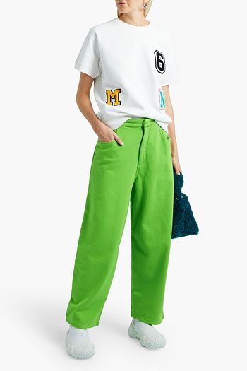 MM6 MAISON MARGIELA Appliquéd French cotton-terry top