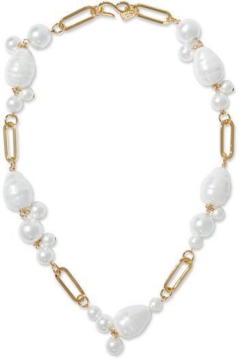 KENNETH JAY LANE Gold-tone faux pearl necklace