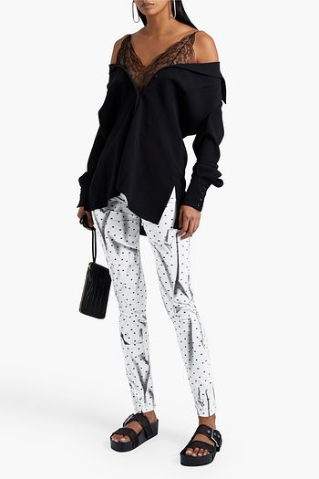 MM6 MAISON MARGIELA Printed stretch-jersey leggings