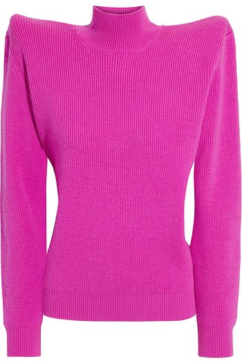 BALENCIAGA Ribbed wool-blend turtleneck sweater