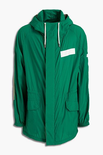 ARMY BY YVES SALOMON Logo-appliquéd shell hooded raincoat