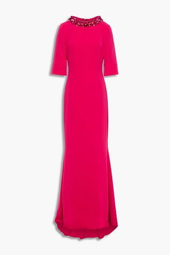 BADGLEY MISCHKA Embellished cady gown