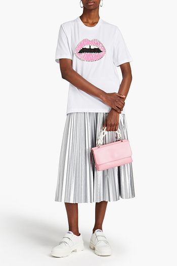 MARKUS LUPFER Alex embellished printed cotton-jersey T-shirt