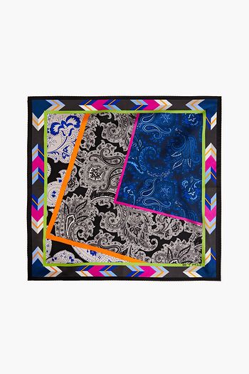 ETRO Patchwork-effect printed silk-twill scarf