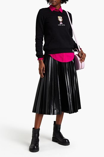 MARKUS LUPFER Leonie embroidered cotton-fleece sweatshirt