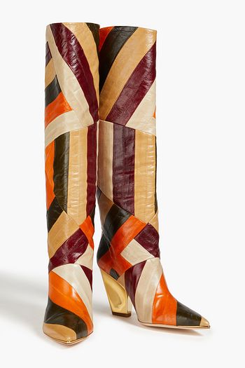TORY BURCH Kniehohe Stiefel aus Aalleder