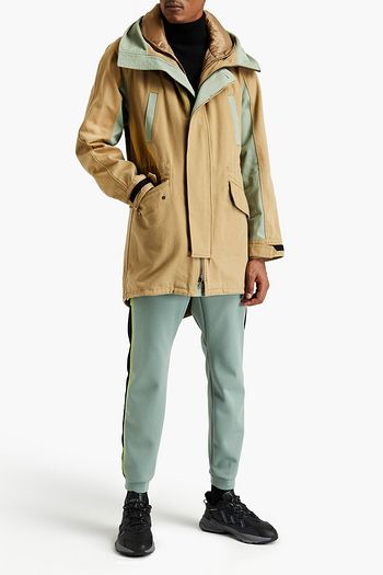YVES SALOMON Gabardine-paneled cotton-canvas hooded parka