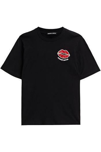 MARKUS LUPFER Alex embellished printed cotton-jersey T-shirt