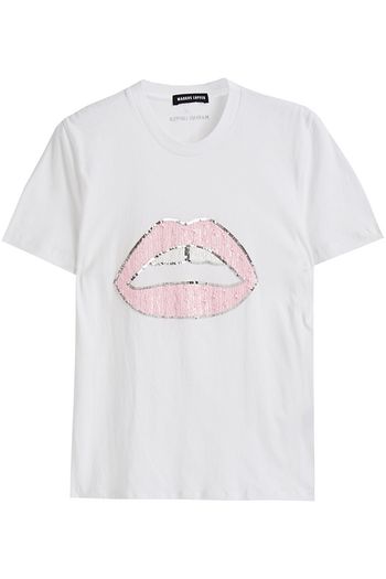 MARKUS LUPFER Kate embellished printed cotton-jersey T-shirt