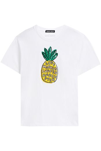 MARKUS LUPFER Anna embellished printed cotton-jersey T-shirt
