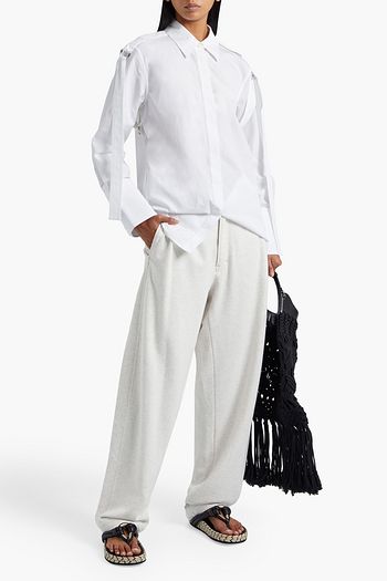 BRUNELLO CUCINELLI Mélange French cotton-terry track pants