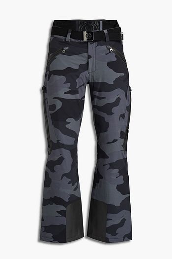 BOGNER Belted camouflage-print ski pants