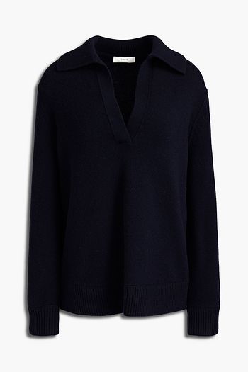 VINCE. Wool and cashmere-blend polo shirt
