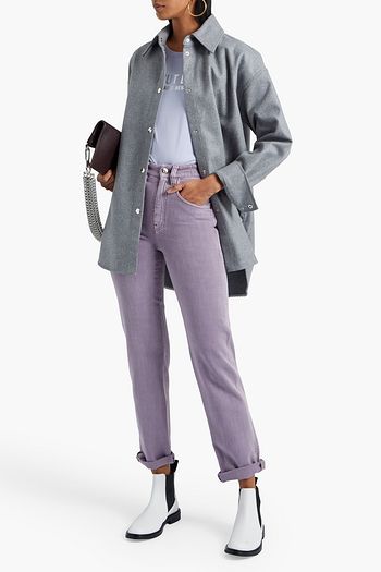 BRUNELLO CUCINELLI Bead-embellished high-rise straight-leg jeans