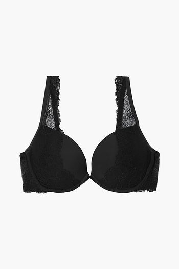 LA PERLA Amanda stretch-jersey and Chantilly lace underwired push-up bra