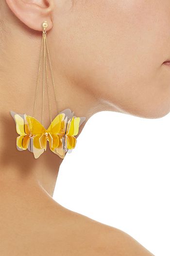 ZIMMERMANN Butterfly gold-tone PVC earrings