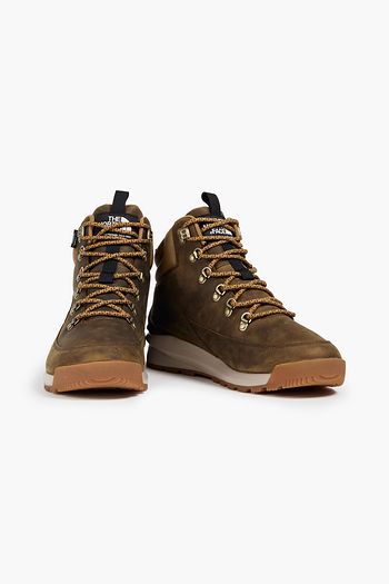 THE NORTH FACE Logo-appliquéd waxed-leather hiking boots
