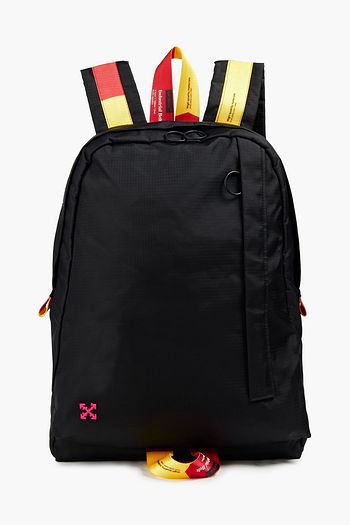 OFF-WHITE™ Logo-appliquéd mesh-paneled shell backpack