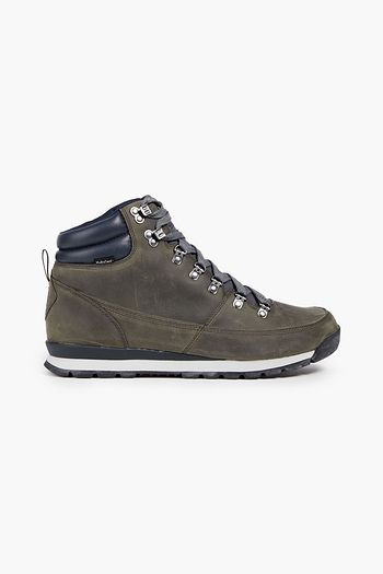 THE NORTH FACE Leather-trimmed jersey and waxed-suede hiking boots