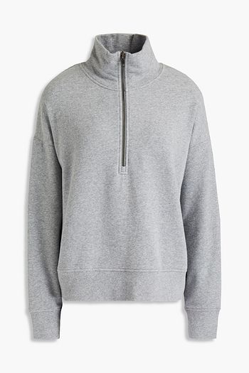 VINCE. Mélange French cotton-blend terry sweatshirt