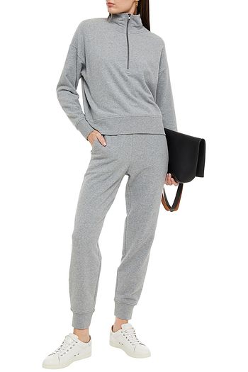 VINCE. Mélange French cotton-blend terry sweatshirt
