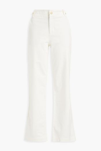 VINCE. Cotton-blend twill straight-leg pants