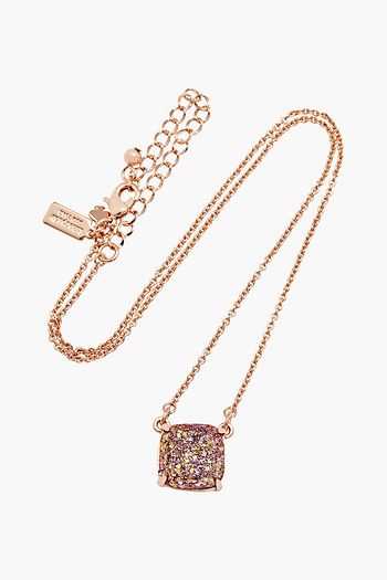 KATE SPADE NEW YORK Roségoldfarbene Kette mit Kristallen