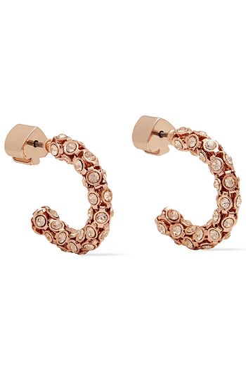 KATE SPADE NEW YORK Roségoldfarbene Creolen mit Kristallen
