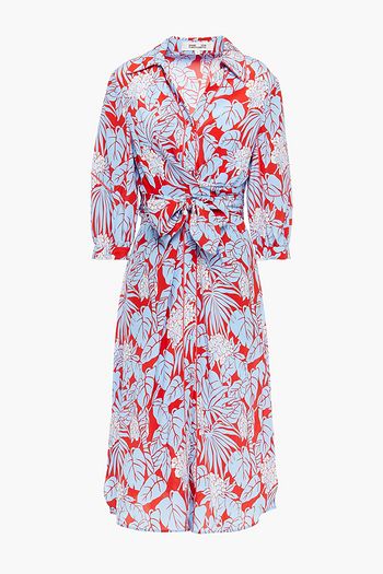 DIANE VON FURSTENBERG Anna floral-print silk crepe de chine midi dress