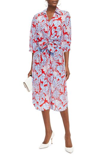 DIANE VON FURSTENBERG Anna floral-print silk crepe de chine midi dress