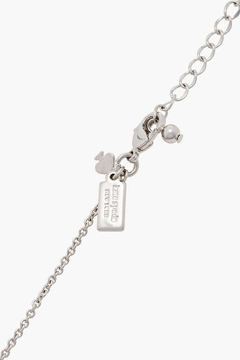 KATE SPADE NEW YORK Silberfarbene Kette mit Kristallen