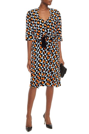 DIANE VON FURSTENBERG Judith printed crepe de chine midi dress