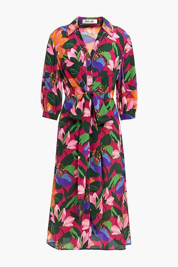 DIANE VON FURSTENBERG Anna floral-print silk crepe de chine midi dress