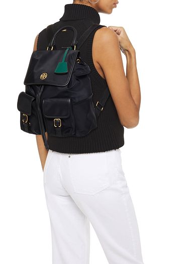 TORY BURCH Rucksack aus Shell mit Kunstlederbesatz