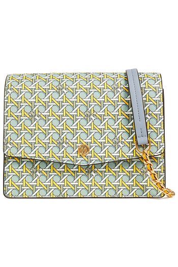 TORY BURCH Robinson printed textured-leather shoulder bag