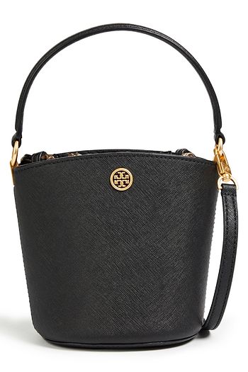 TORY BURCH Textured-leather bucket bag
