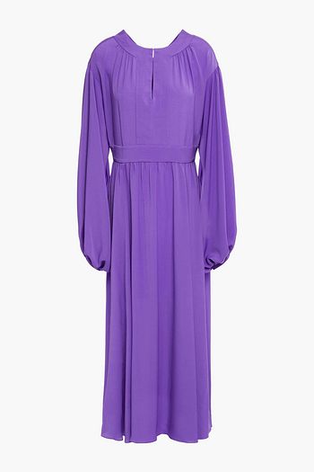 DIANE VON FURSTENBERG Hecuba gathered crepe de chine midi dress